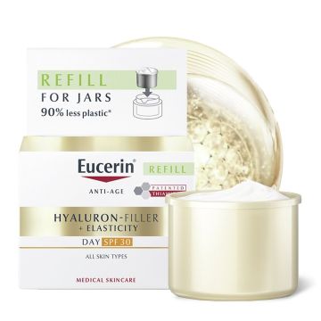 Eucerin Hyaluron-Filler + Elasticity Дневен крем за всеки тип кожа SPF30 50 мл Пълнител