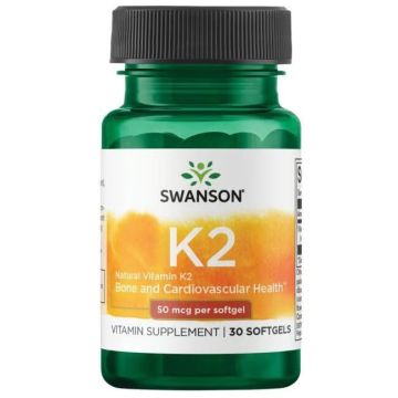 Swanson Витамин К2 – натурален x 30 софт гел капсули