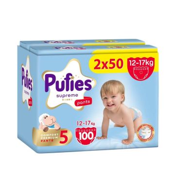 Pufies Supreme 5 Junior Бебешки Пелени-гащички 12-17 кг 2 х 50 бр