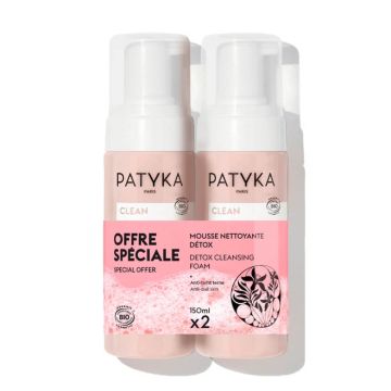 Patyka Clean Почистваща детокс пяна 2 х 150 мл Комплект