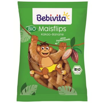 Bebevita Био царевични пръчици какао и банан 3Г+ 30 гр