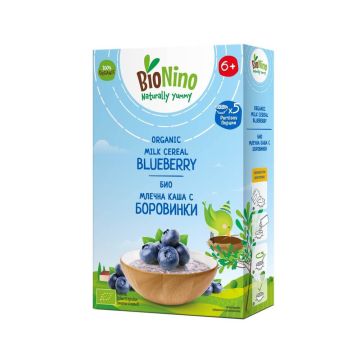 BioNino Био Млечна каша с боровинки 6М+ 200 г