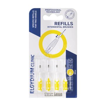 Elgydium Clinic Trio Refill Пълнител за интердентални четки за тесни пространства жълт 1,0 mm