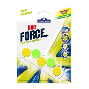 General Fresh Five Force Блокче за тоалетна чиния, лимон 50 г