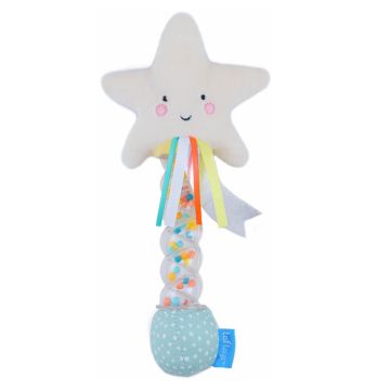 Бебешка мека дрънкалка на стик Звезда Taf Toys