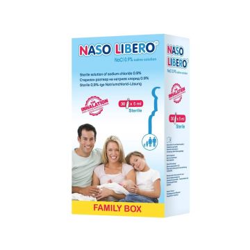 Naso Libero Inhalation 0.9% NaCl Физиологичен разтвор в монодози 30 ампули х 5 мл
