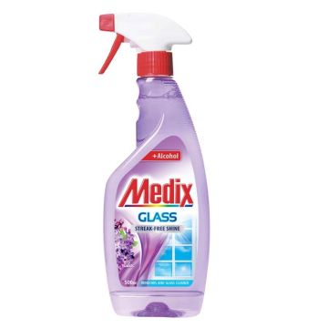 Medix glass Препарат за стъкла и гладки повърхности с помпа люляк 500 мл