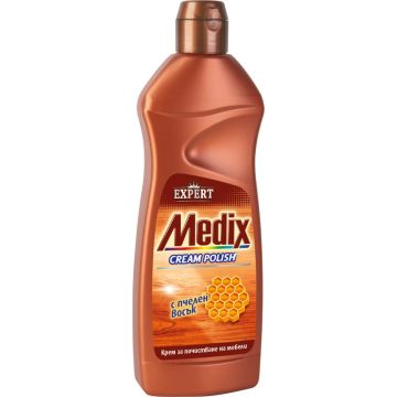 Medix Expert Cream Polish Препарат за почистване на мебели и дърво с пчелен восък 500 мл