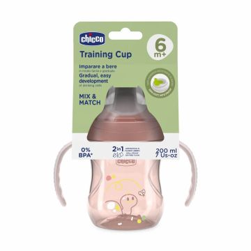 Chicco Training Cup N0424 Преходна чаша 6М+ момиче 200 мл