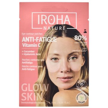 Iroha Nature Биоразградими пачове за очи с витамин С, краставица и хиалуронова киселина 1 чифт