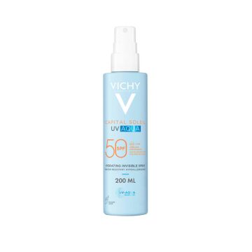 Vichy Capital Soleil UV Aqua Слънцезащитен спрей за лице и тяло SPF50 200 мл