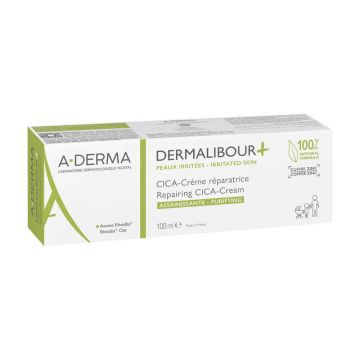 A-Derma Dermalibour+ Cica Възстановяващ крем за раздразнена кожа 100 мл