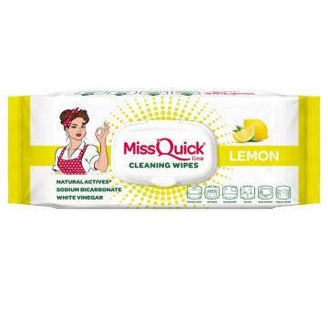 Miss Quickline Универсални почистващи влажни кърпи, лимон 80 бр