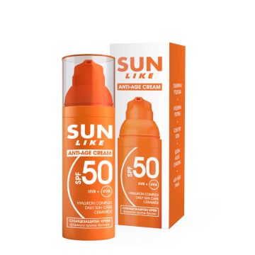 Sun Like Слънцезащитен анти-ейдж крем за лице SPF50 50 г