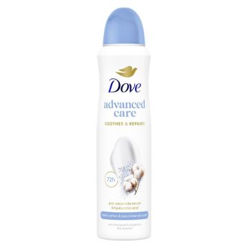 Dove Fresh Cotton & Sea Minerals Дезодорант спрей 72 ч 150 мл 