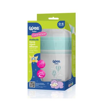 WEE BABY Nanninom Anti-Colic Бебешко шише с широк отвор 150 мл