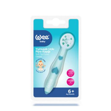 WEE BABY Лъжичка за пюре с мек връх 6М+