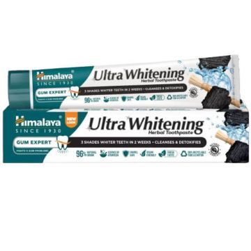 Himalaya Ultra Whitening Ултра Избелваща паста за зъби с въглен и масло от черен кимион 75 мл