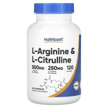 Nutricost Л-аргинин + Л-цитрулин х 120 капсули