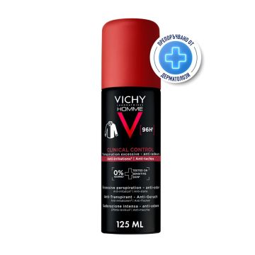 Vichy Deo Home Clinical Control Дезодорант-спрей с до 96 часа ефект против изпотяване 125 мл