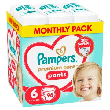 Pampers Premium care Monthly pack Пелени-гащички Размер 6, 96 бр
