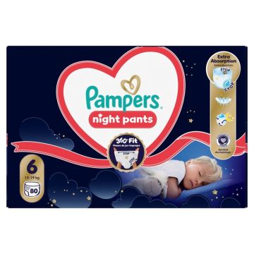 Pampers Night pants Monthly pack Пелени-гащички Размер 6 х 80 бр