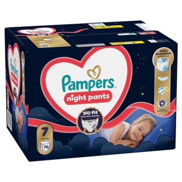 Pampers Night pants Monthly pack Пелени-гащички Размер 7 х 70 бр