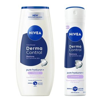 Nivea Derma Control Restore Душ-гел за тяло 250 мл + Nivea Derma Control Restore Део спрей 150 мл