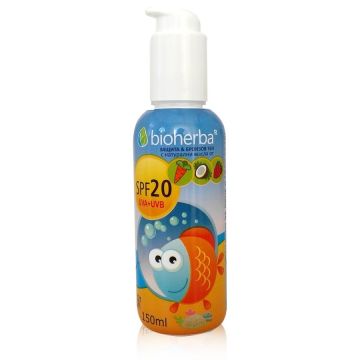Bioherba Слънцезащитен крем с масла от малина, морков и кокос SPF20 150 мл