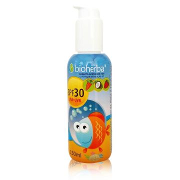 Bioherba Слънцезащитен крем с масла от малина, морков и кокос SPF30 150 мл