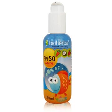 Bioherba Слънцезащитен крем с масла от малина, морков и кокос SPF50 150 мл