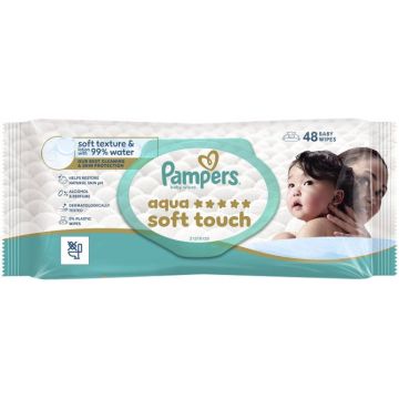 Pampers Aqua Soft Touch Мокри кърпи x 48 броя 