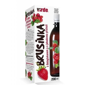 Virde Сироп с вкус на ягода Червена боровинка и бета-глюкани от гъба Рейши 200 мл 