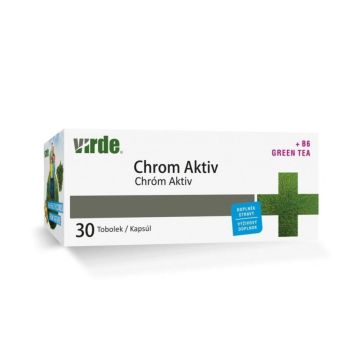 Virde Chrom Aktiv+В+Green Tea Хром Актив + зелен чай, цинк и витамин В6 х 30 капсули 