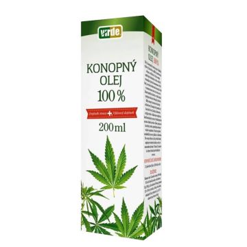Virde Konopny 100% Студено пресовано масло от конопено семе + витамин Е 100 мг 200 мл