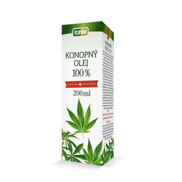 Virde Konopny 100% Студено пресовано масло от конопено семе + витамин Е 50 мг 200 мл