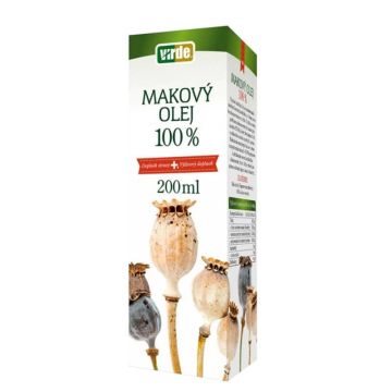 Virde Olej 100% Студено пресовано масло от маково семе + витамин Е 200 мл
