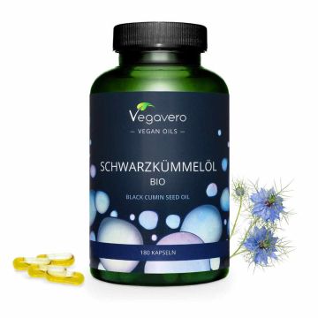 Vegavero Черен кимион масло от семена Органик 180 капсули
