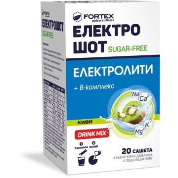 Fortex Електро Шот Електролити без захар х 20 сашета 