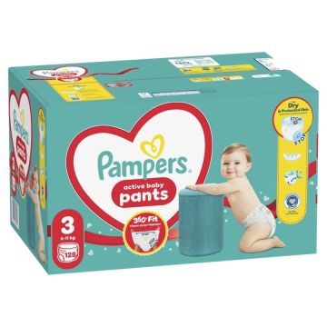 Пелени-гащички Pampers Active baby MB Размер 3 6-11 кг х 128 бр