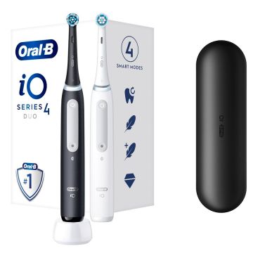 Oral-B iO 4 Електрическа четка за зъби бяла  + черна Комплект