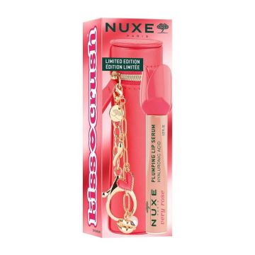 Nuxe Very Rose Уплътняващ серум за устни 8 мл + Калъфче Комплект 