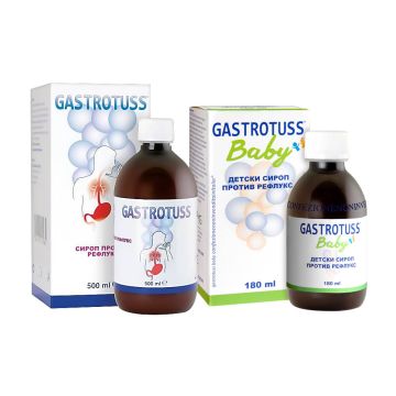Gastrotuss Baby Детски сироп против рефлукс 180 мл DMG Italia + Gastrotuss Сироп против рефлукс 500 мл DMG Italia Комплект