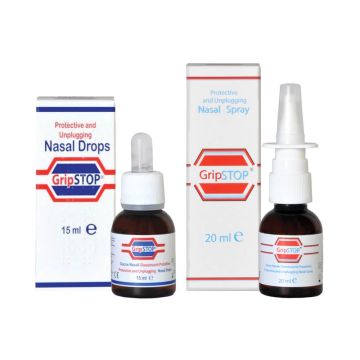 Grip Stop Nasal Drops Капки за нос 15 мл DMG Italia + Grip Stop Nasal Spray Спрей за нос 20 мл DMG Italia Комплект
