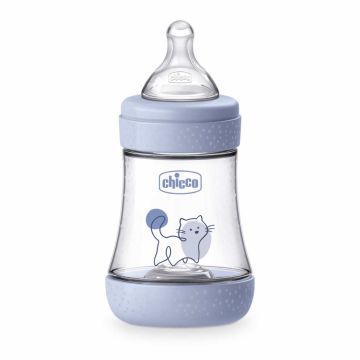Chicco Perfect 5 Шише за хранене с бавен поток за момче 0М+ 150 мл