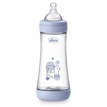 Chicco Perfect 5 Шише за хранене със силен поток за момче 6М+ 300 мл