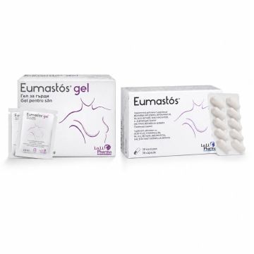 Eumastos При доброкачествени заболявания на гърдата х 30 капсули + Eumastos Гел за гърди х 30 сашета Lo.Li. Pharma Комплект
