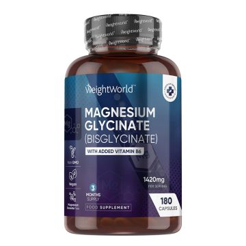 Weight World Магнезий (бисглицинат) 100 мг + витамин B6 х 180 капсули 