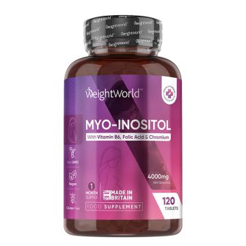 Weight World Мио-инозитол с фолиева киселина, витамин В6 и хром х 120 таблетки