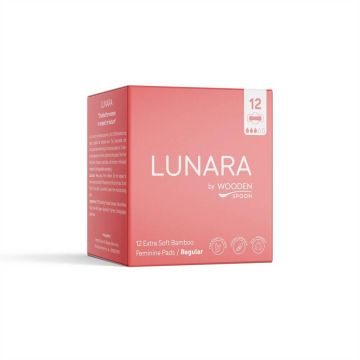 Wooden Spoon Lunara WS Дамски превръзки бамбукови дневни х 12 бр